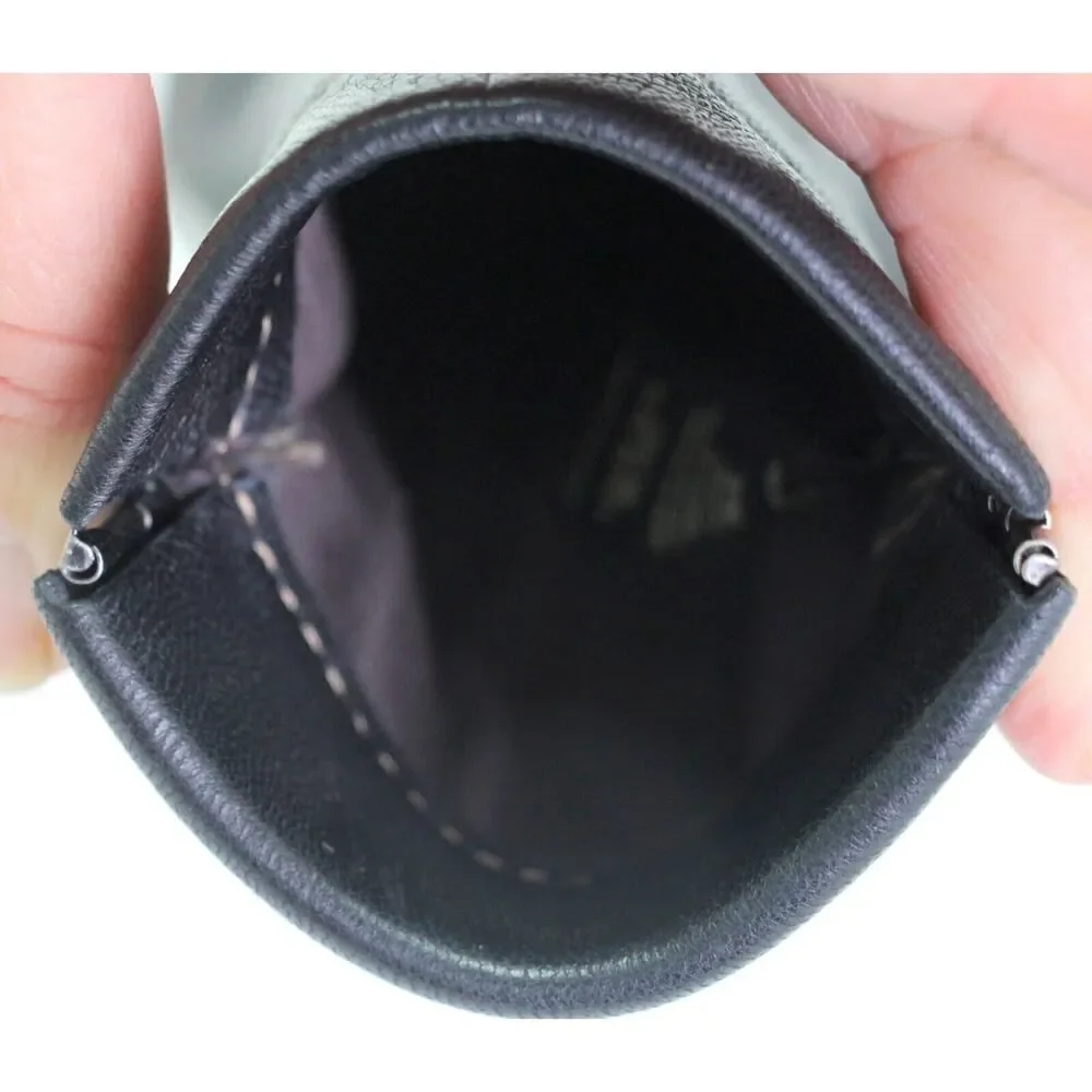 Fossil BLACK GENUINE LEATHER GLASSES SUNGLASSES CASE Sz 7"x3.5" - Picture 7 of 9